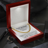 Romantic Gifts for Husband, Gold Chain Necklace with Love Message